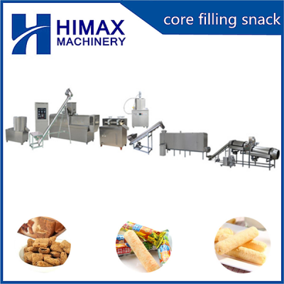 Relleno de núcleo Máquina de alimentos puffed snack