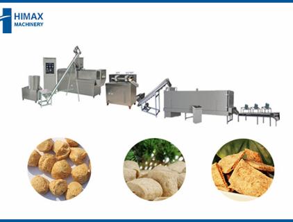 Máquina de proteína de soja con textura de carne vegetariana de fabricación totalmente automática industrial